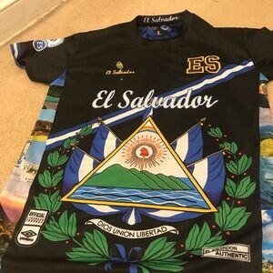 El Salvador Kids Shirt - Black